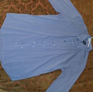 Mens vertical stripped button up shirt